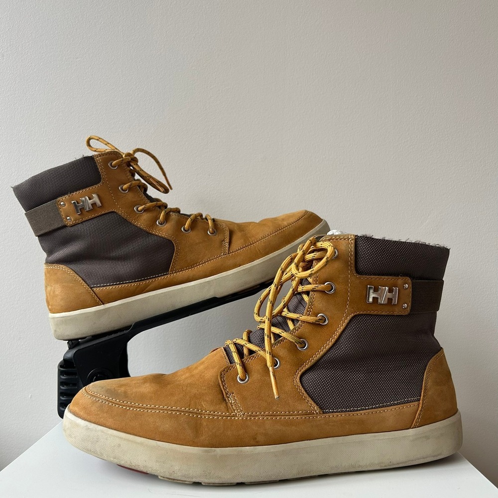 Helly Hansen Waterproof Boots Stockholm Winter 11 Wheat Bungee Cord High Top
